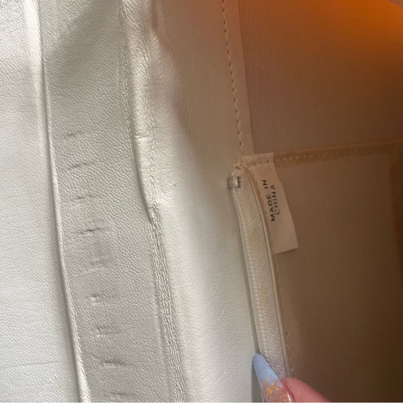 Vintage Metal Mesh Satchel Handbag White - Picture 9 of 10